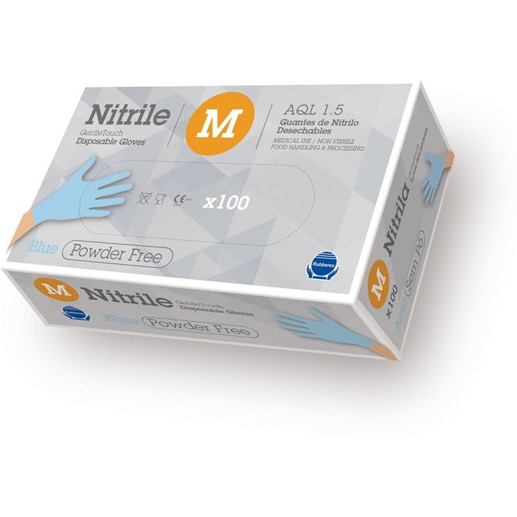 Nitrile Gloves Medium - Pack of 100 [Cat III PPE Medical Grade) - Rubberex