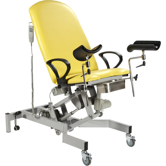 Sunflower Fusion Gynae 3 Couch with Leg Stirrups - 2 Section Electric