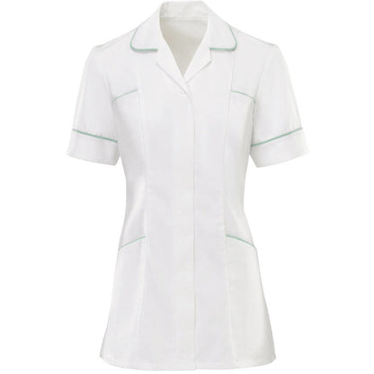 Women's White Tunic Top with Contrasting Trim - 