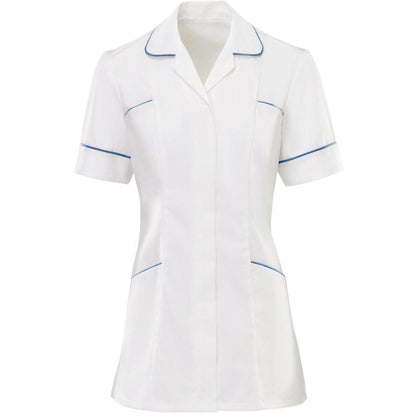 Women's White Tunic Top with Contrasting Trim - 