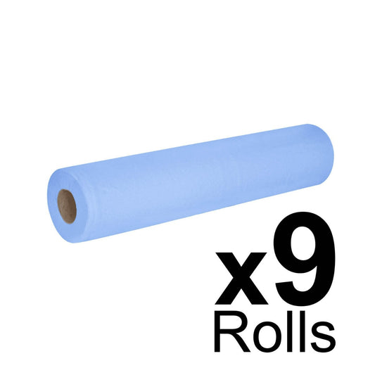 2ply Essentials Blue Hygiene Couch Roll - 40m x 500mm x 9