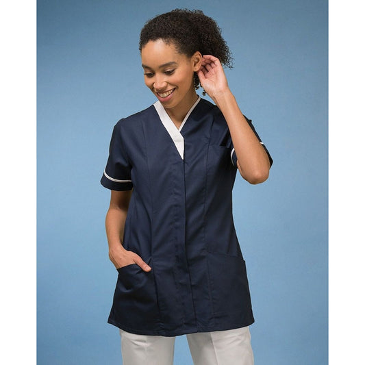 Ladies V-Neck Zip Fasten Tunic - 