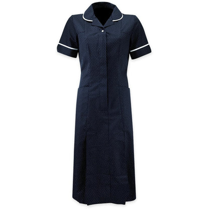 Women's Spotty Dress - Navy Blue