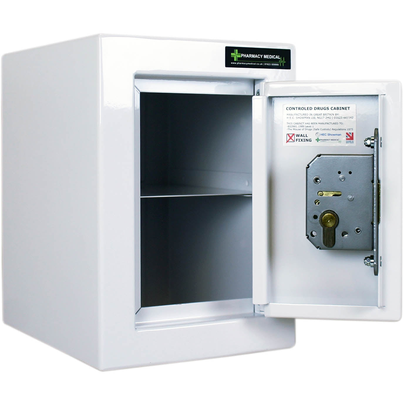 Controlled Drugs Cabinet 300 X 210 X 270mm | 1 Shelf (Removable) | L/H Hinge - HEC Cabinets