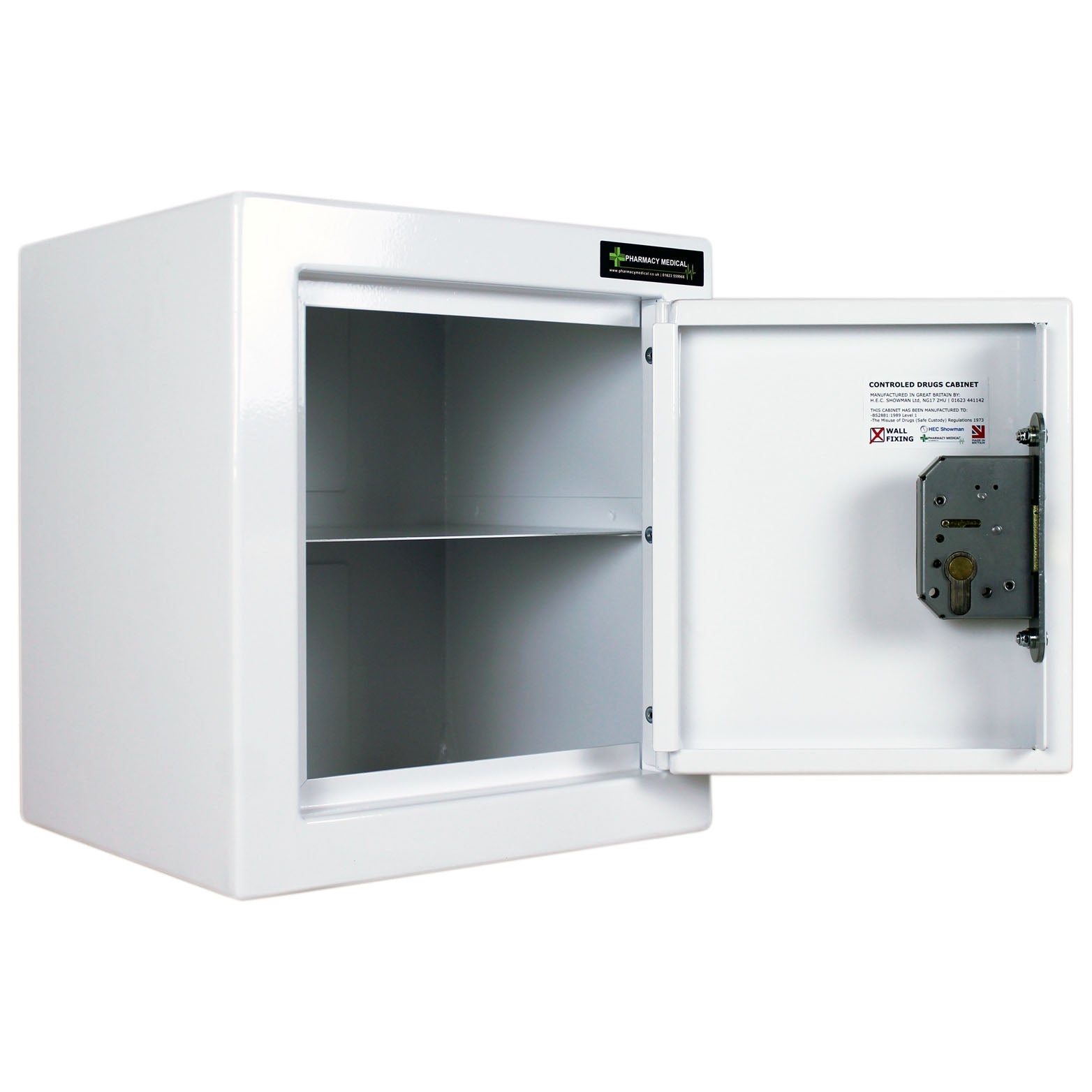 Controlled Drugs Cabinet 335 X 300 X 270mm | 1 Shelf (Removable) | R/H Hinge / Warning Light - HEC Cabinets