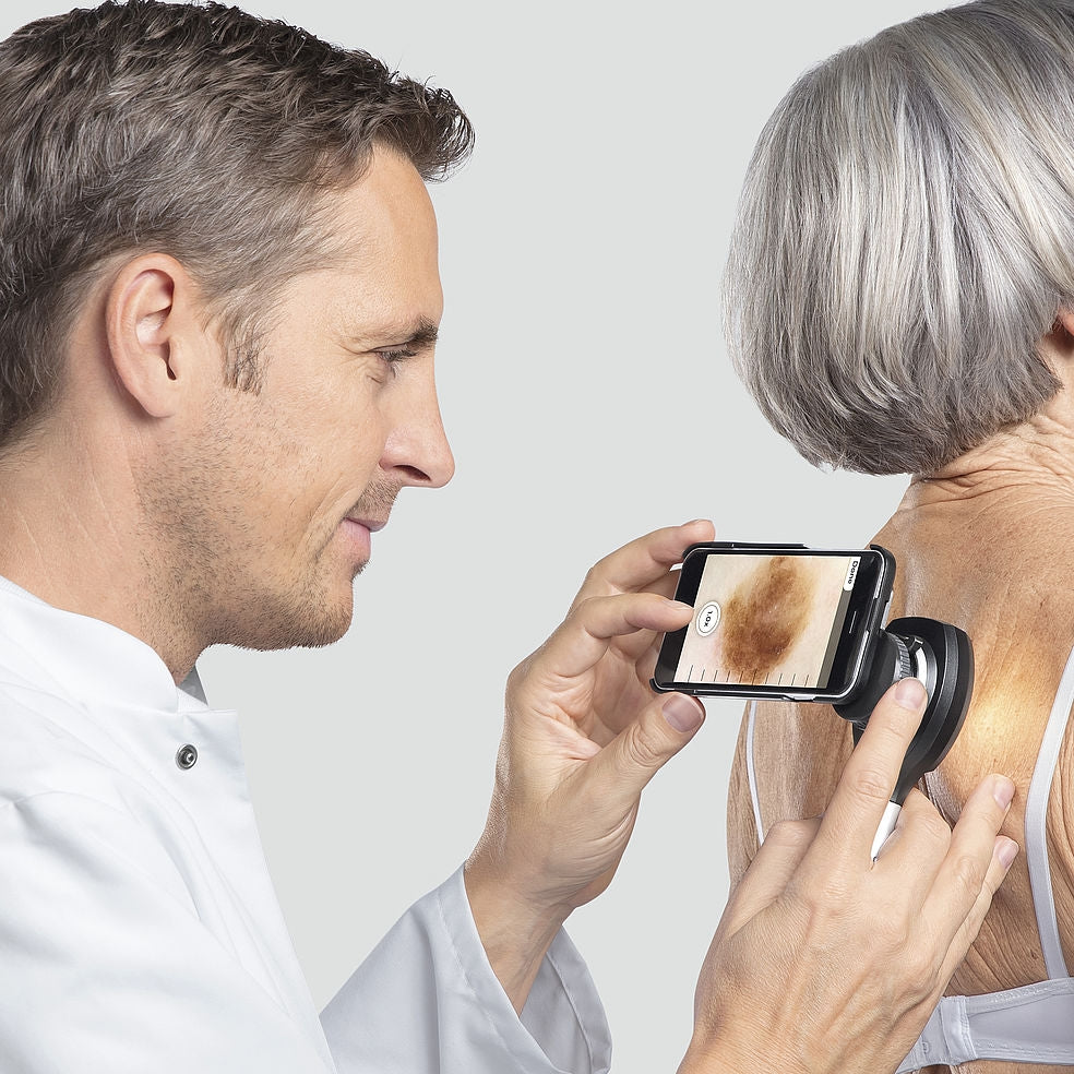 HEINE NC2 Non-Contact Dermatoscope with USB Handle, Contact Plate & Scale - Heine