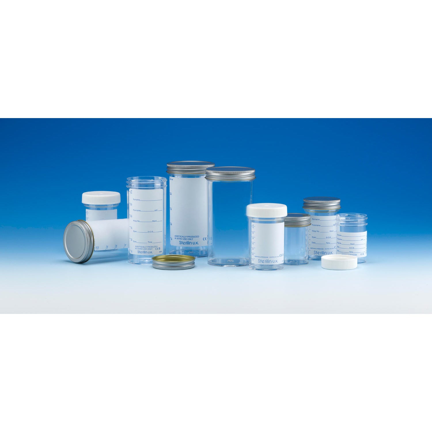 Sterilin Polystyrene Container - 150ml Printed Label x 120 – Medisave UK