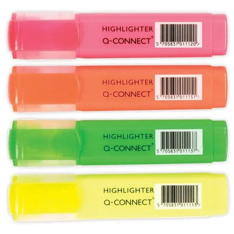 Highlighter Pens - Assorted - Pack of 4