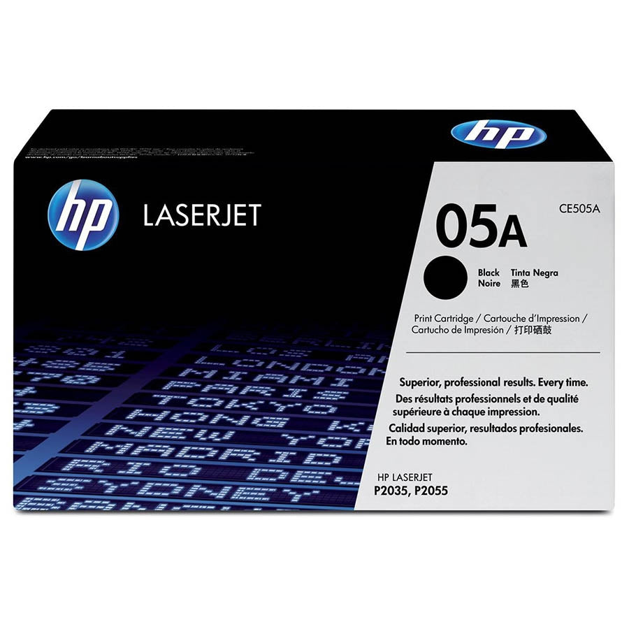 HP 05A Black Laserjet Toner Cartridge CE505A - Remanufactured - Hewlett Packard
