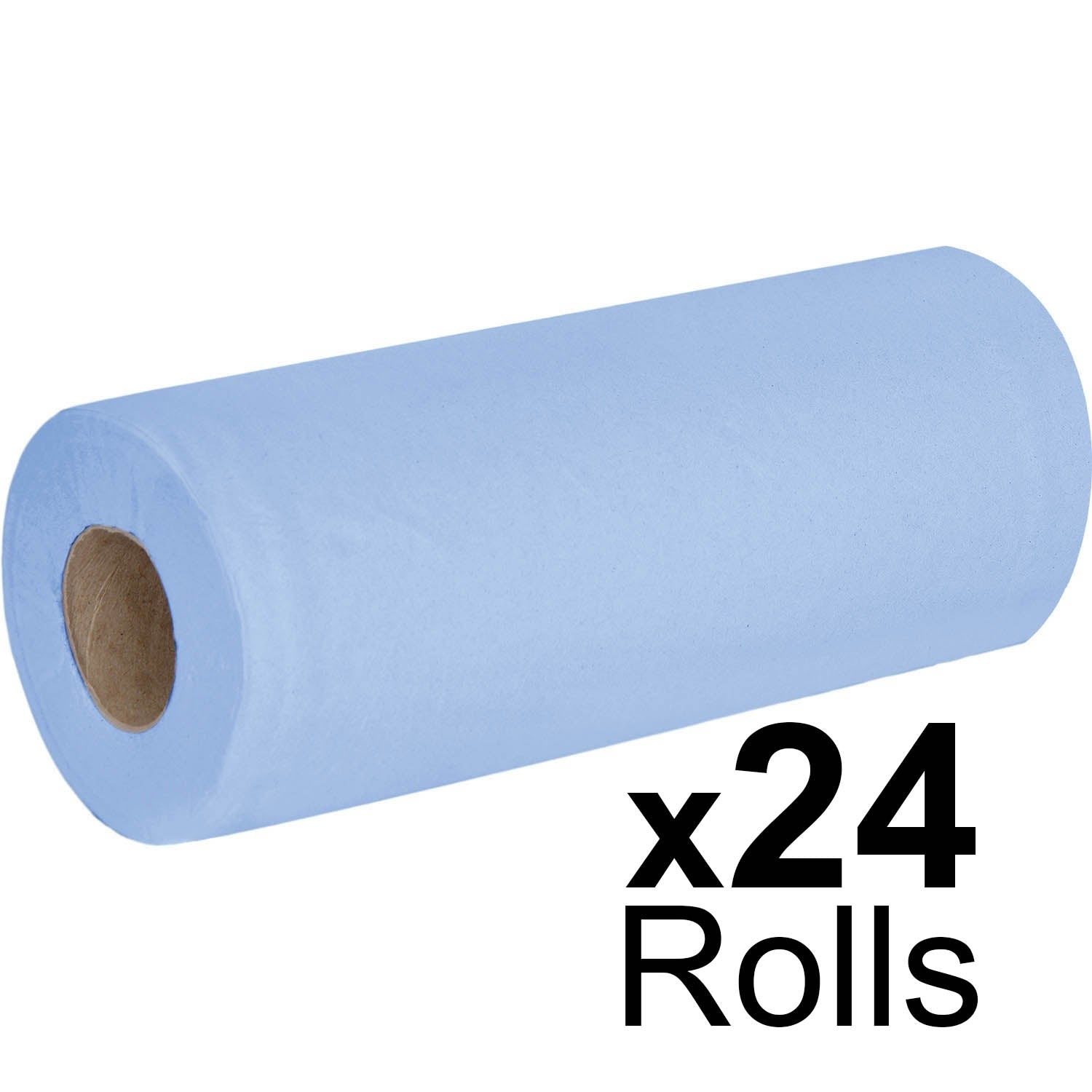 2 Ply Essentials Blue Hygiene Couch Roll - 40m x 250mm - x24 - Northwood