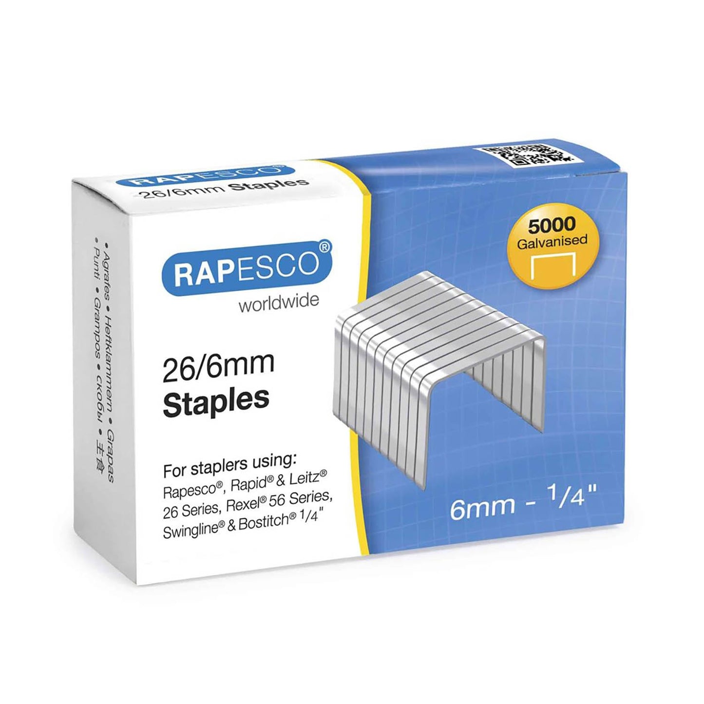 Rapesco 26/6mm Staples (Pack of 5000) S11662Z3 - Rapesco