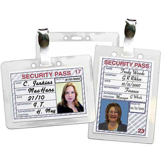 Self-Laminating Pockets 60 x 90mm - Portrait, Pack of 50 - Identibadge