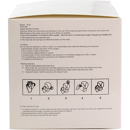 FFP3 Non Valved Face Mask (Box of 20 Masks) - Ningbo