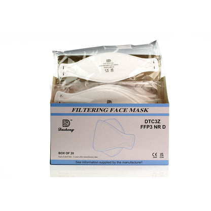 FFP3 Unvalved Face Masks (Box of 20 Masks) - Dasheng