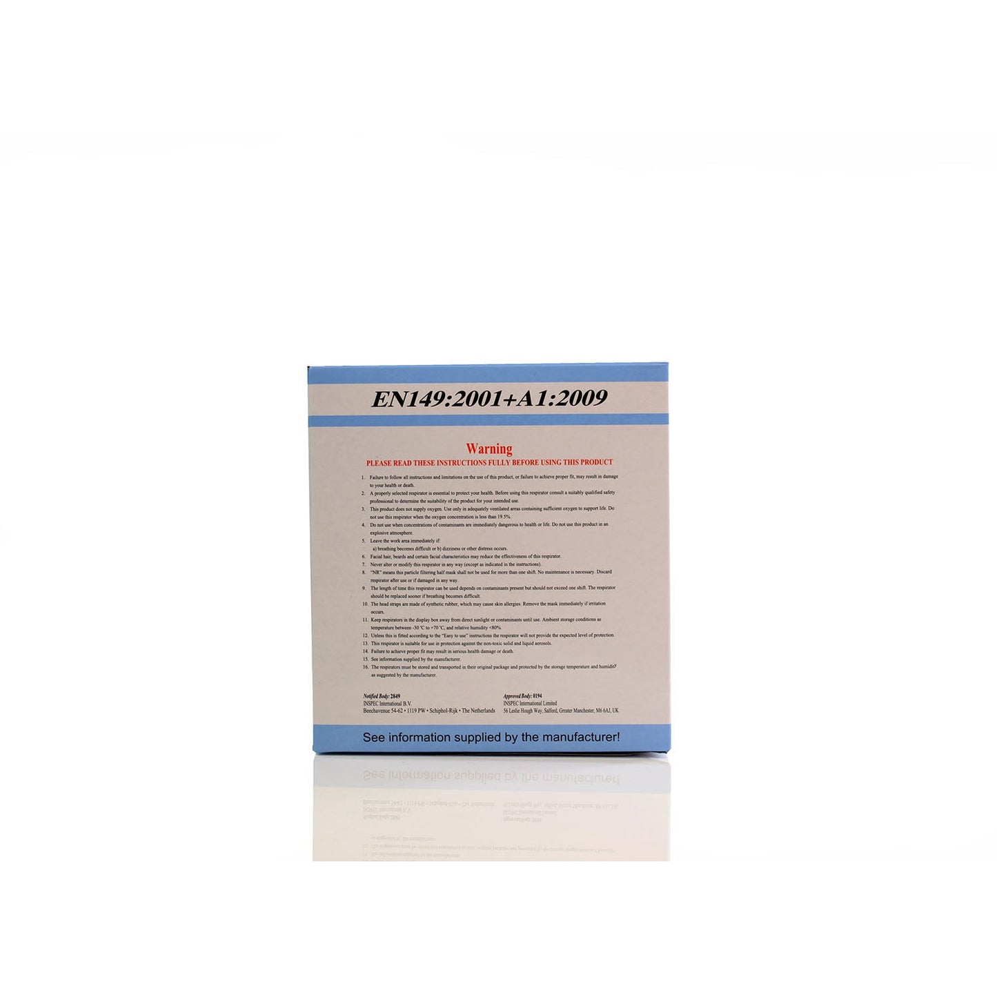 FFP3 Unvalved Face Mask (Box of 20 Masks) - Dasheng