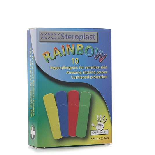 Steroplast Childrens Rainbow Plasters x 10 - Steroplast