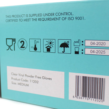 Vinyl Powder Free Gloves - Large - Box of 100 - Supertouch