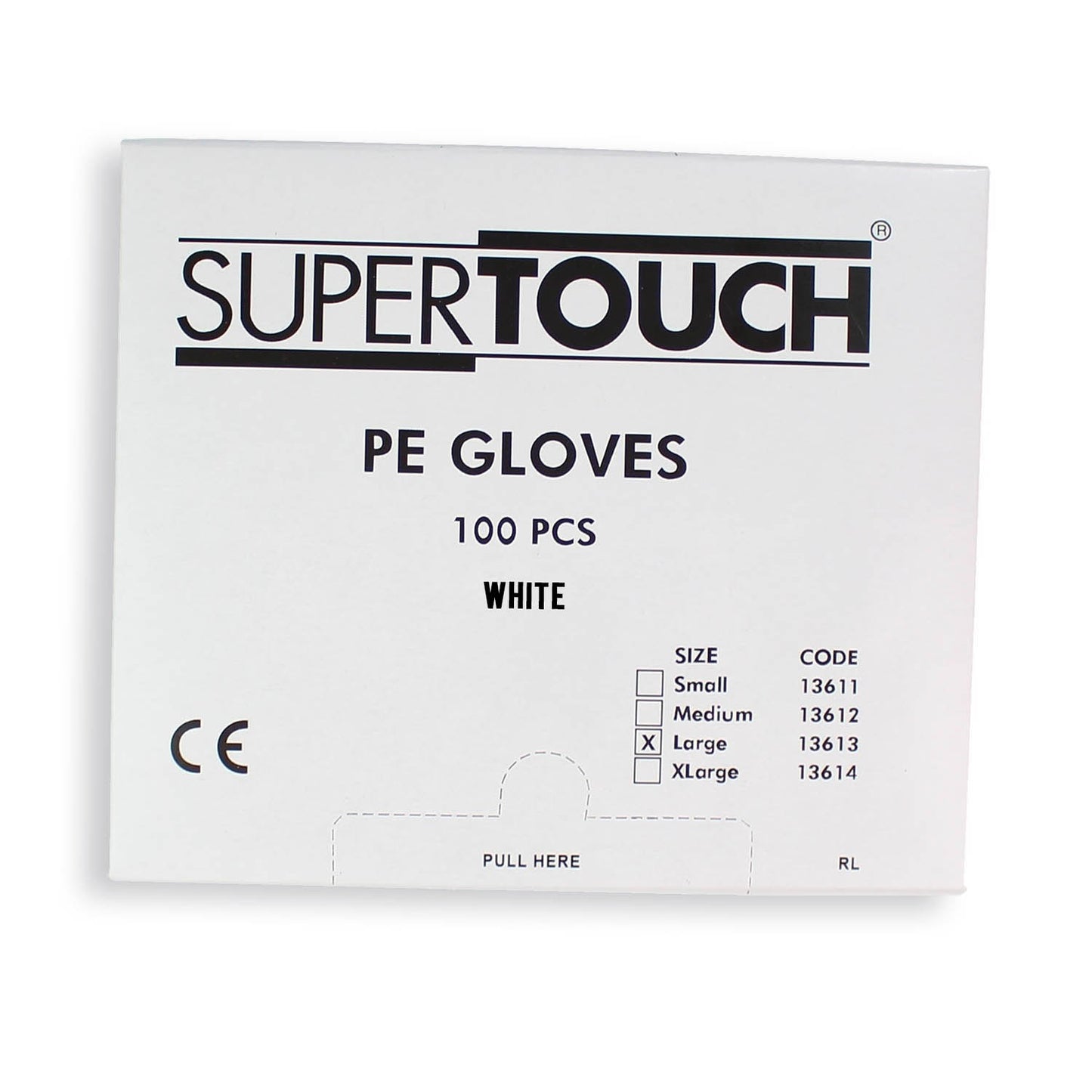 Clear Polyethylene Gloves - Large - Box of 100 - Supertouch