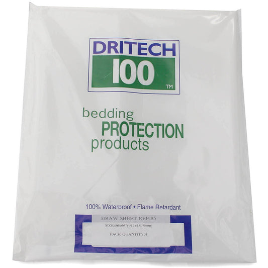 Dritech Waterproof Draw Sheets - 66 x 36 Inches x 4 - Dritech