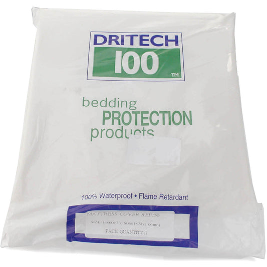 Dritech Waterproof King Size Mattress Cover - 75 x 60 x 7in (5ft) - Dritech