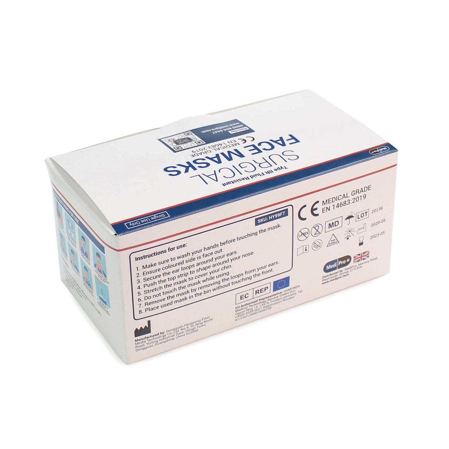 Type IIR Surgical Face Masks x 50 - MediPro