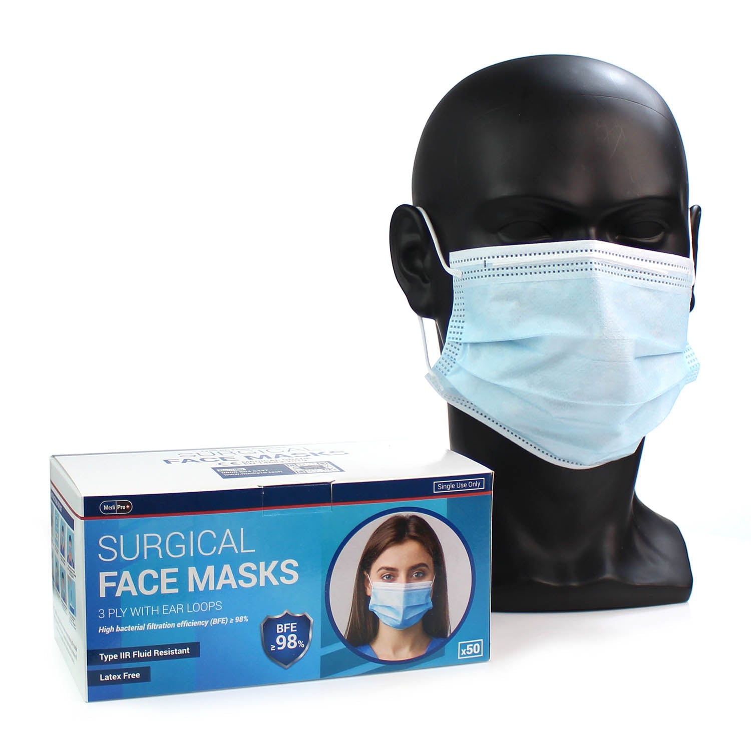 Type IIR Surgical Face Masks x 50 - MediPro