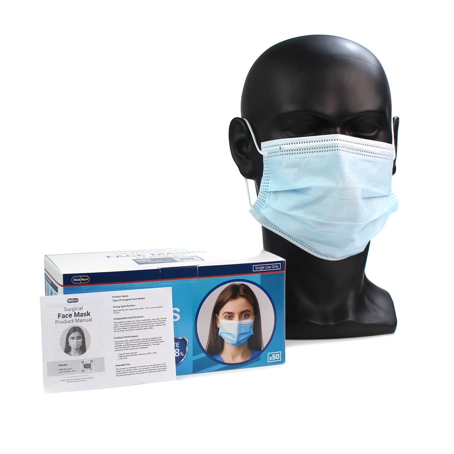 Type IIR Surgical Face Masks x 50 - MediPro