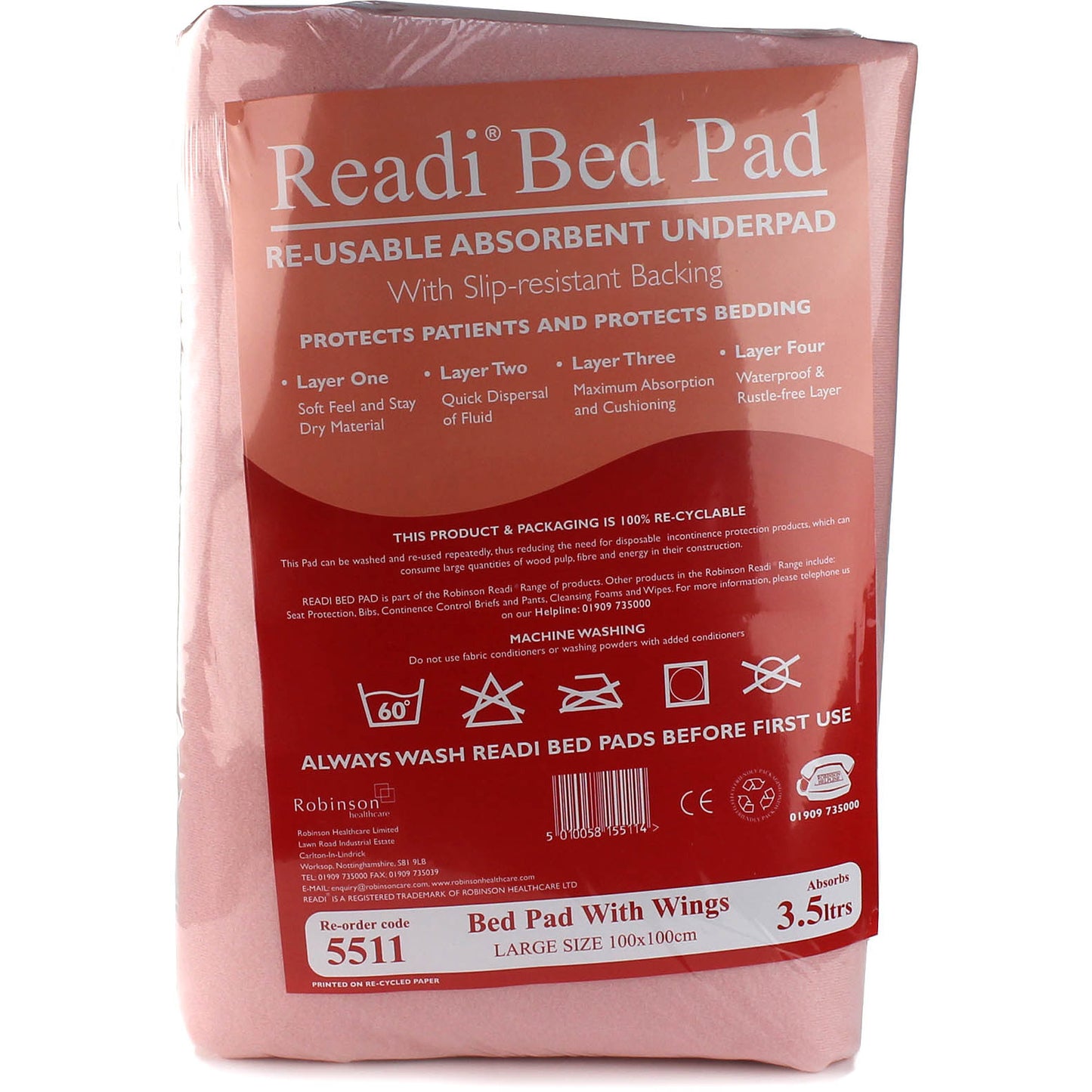 READI Bed Pad Large with Wings x 1 Pad Medisave UK