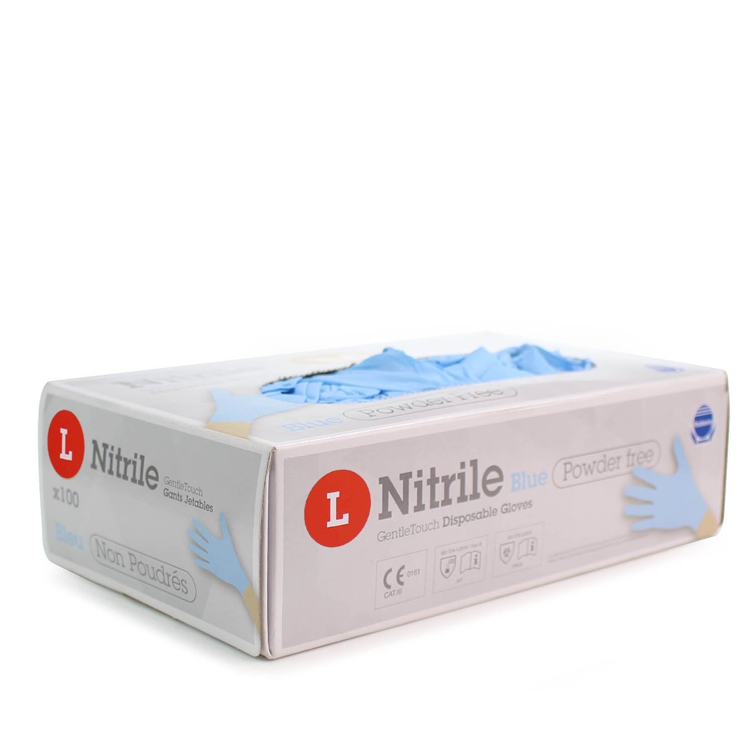 Nitrile Gloves Large - x100  [Medical Grade + Cat III PPE] - Rubberex