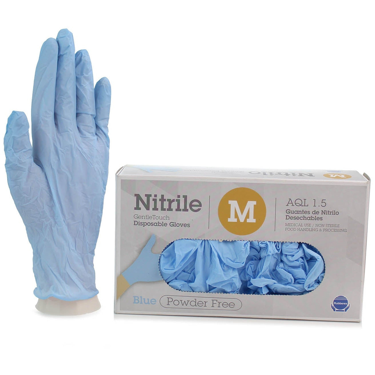 Nitrile Gloves Small - Pack of 100 [Cat III PPE Cert] - Rubberex