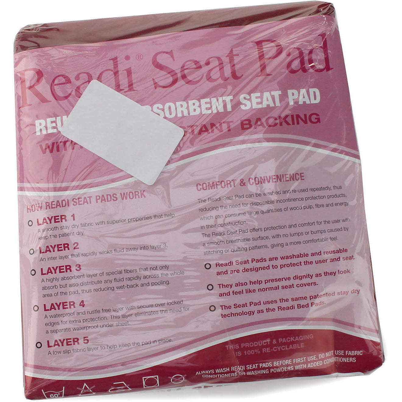 Robinsons Small Seat Pad  - Burgundy - 45 x 50cm - Robinsons