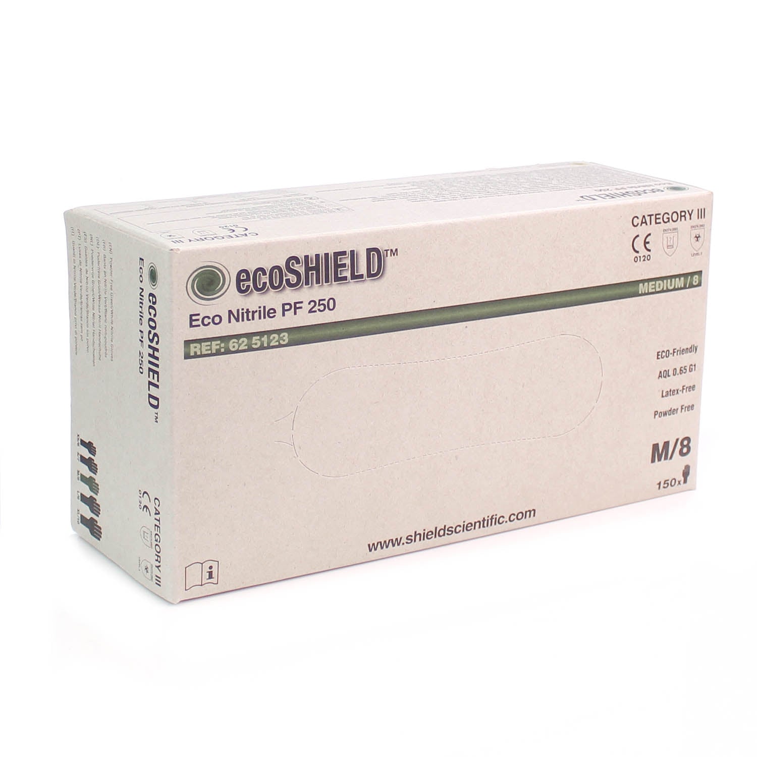 Green Nitrile Powder Free Gloves - Box of 150 - Medium - Discontinued