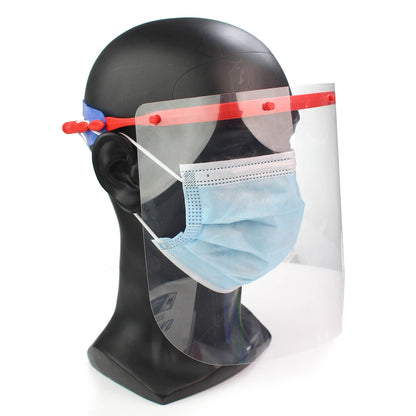 Face Shield x1 - Red [EN166] [Reusable] [Replaceable Visor] - Sheffshield