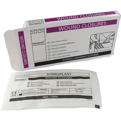Wound Closures 3mm x 75mm (50 Pieces) - Steroplast