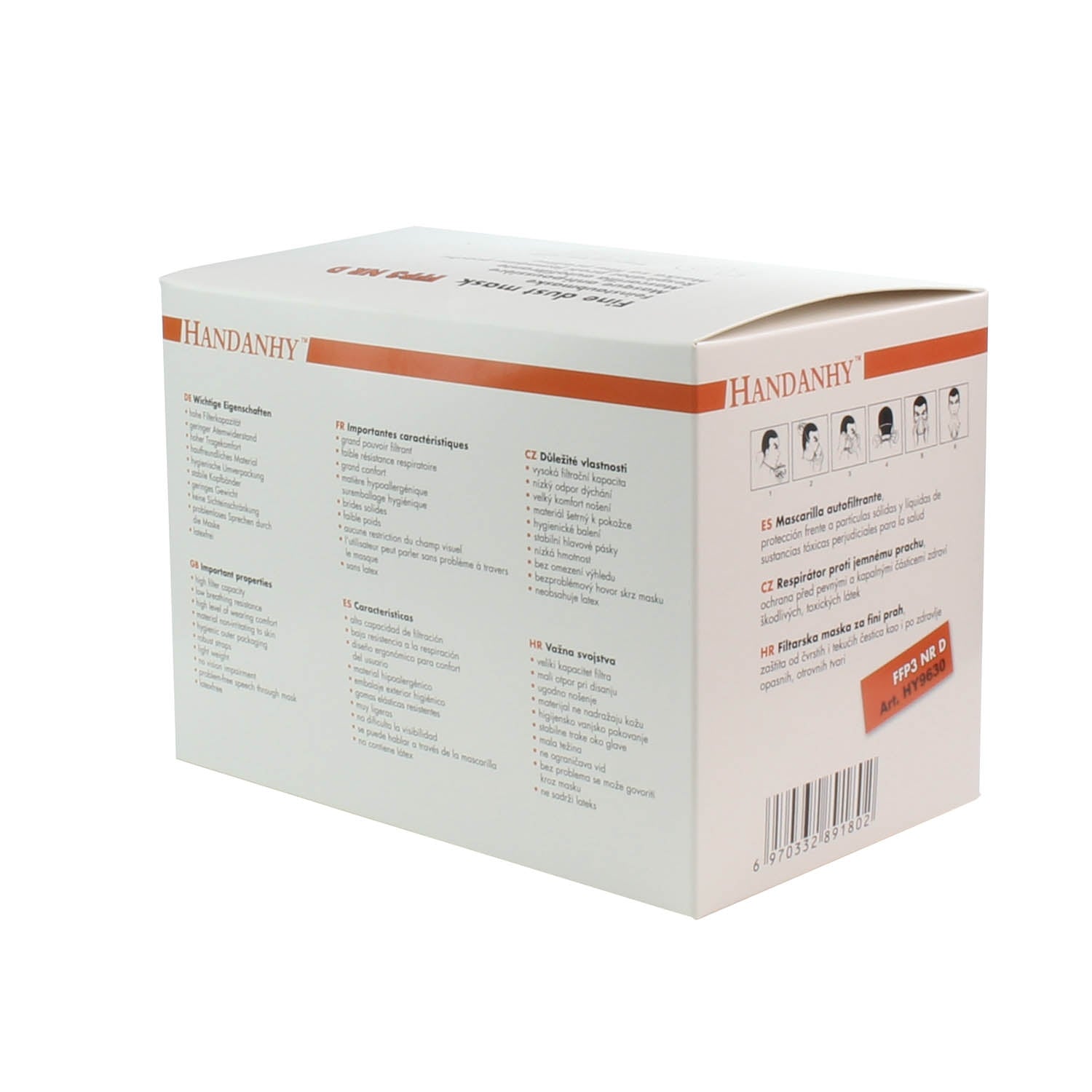 FFP3 Unvalved Face Masks x 10 - HY