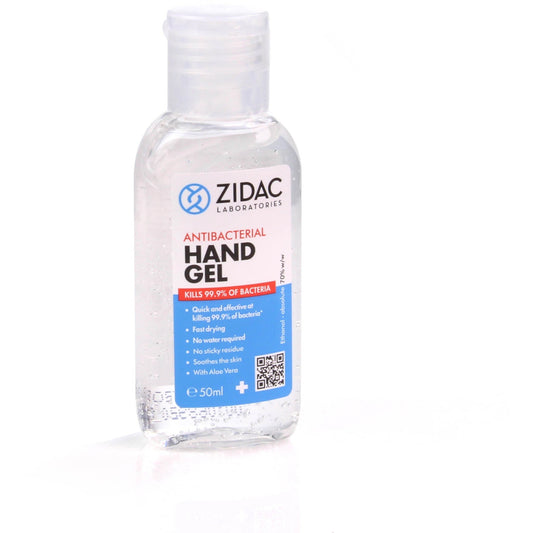 Zidac 70% Alcohol Hand Gel - 50ml - Hospital Grade - Zidac Laboratories