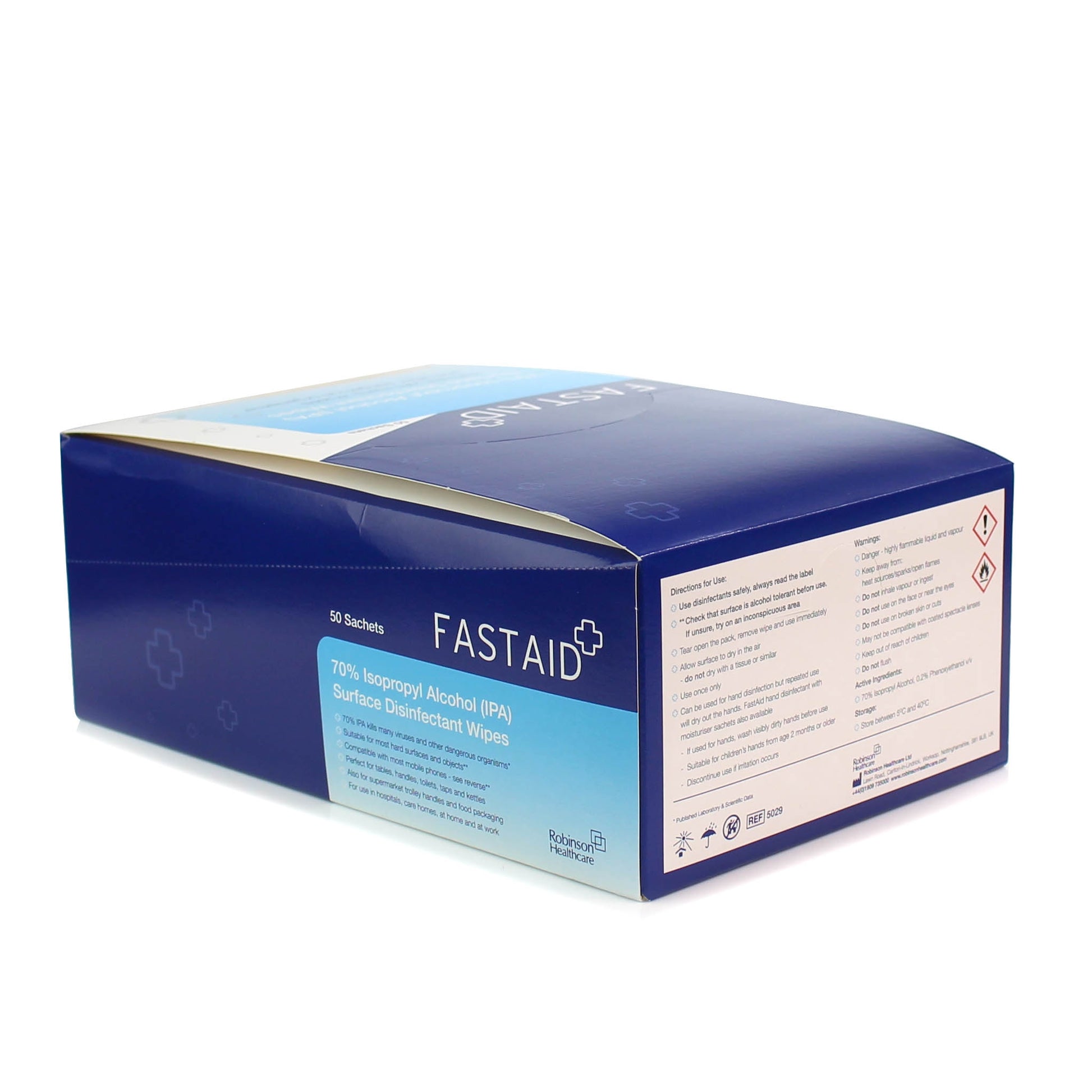 70% Alcohol Wipes - 50 Individual Sachets - Robinsons