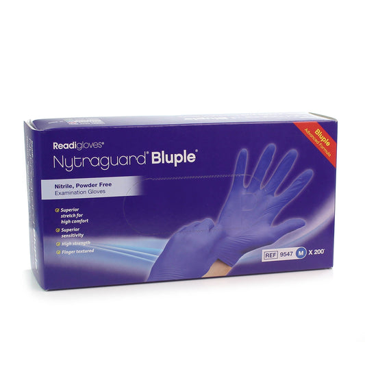 Robinsons Nytraguard Bluple Nitrile Gloves Large x 200 [EN455 Medical Grade] - Robinsons