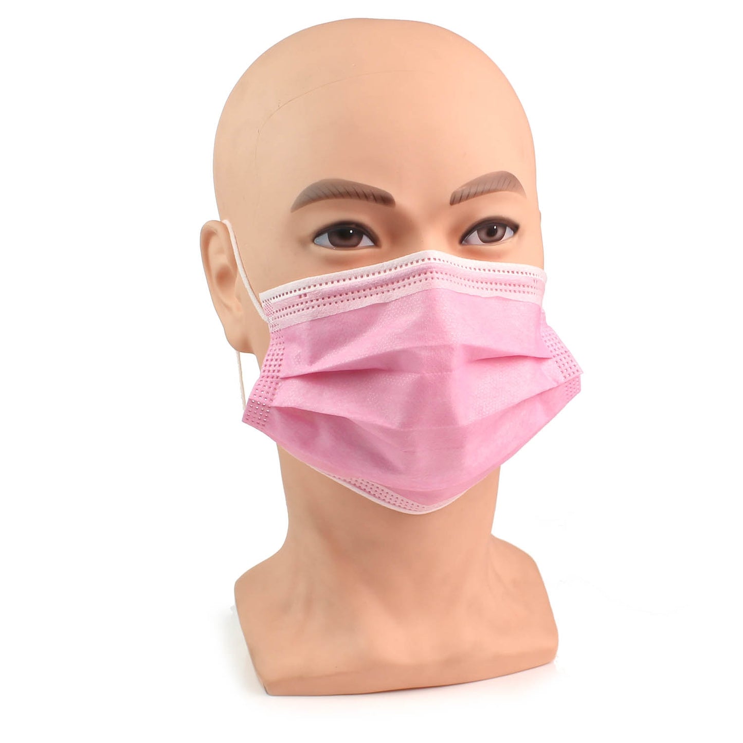 Face Masks - Type IIR with Ear Loops - Pink - Box of 50 - Breast Cancer Awareness [UK MADE] - Omnitex