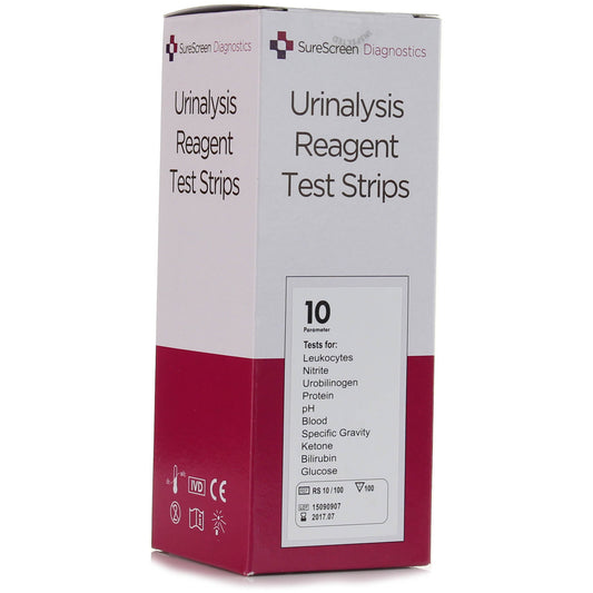 Medisave 10 Parameter Urinalysis Reagent Urine Test Strips x 100