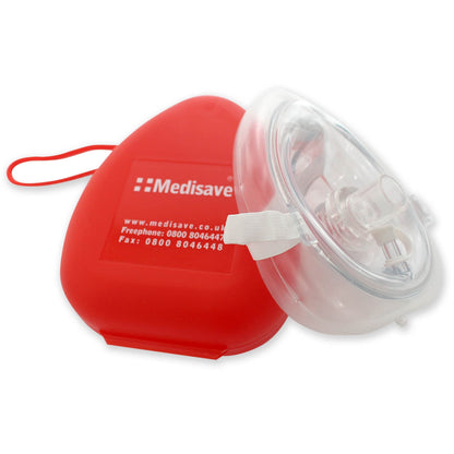 Medisave Pocket Rescue Mask with O2 Port in Hard Case - 