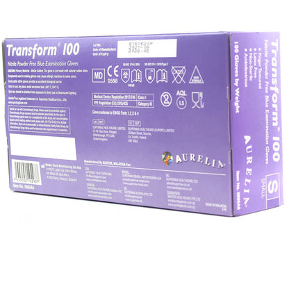 Supermax Aurelia Transform Nitrile Gloves - Pack of 100 - Small - Aurelia Gloves