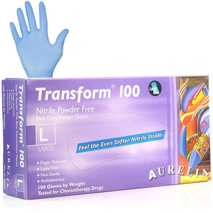 Supermax Aurelia Transform Nitrile Gloves - Pack of 100 - Large - Aurelia Gloves