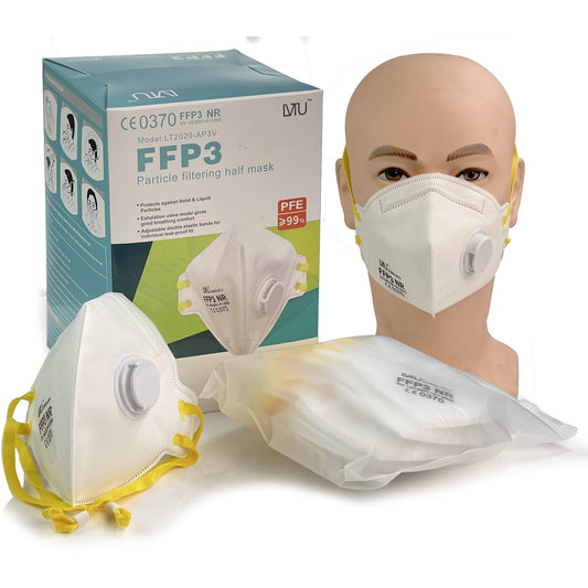 FFP3 Respirator Mask - Valved - Pack of 20 - Discontinued
