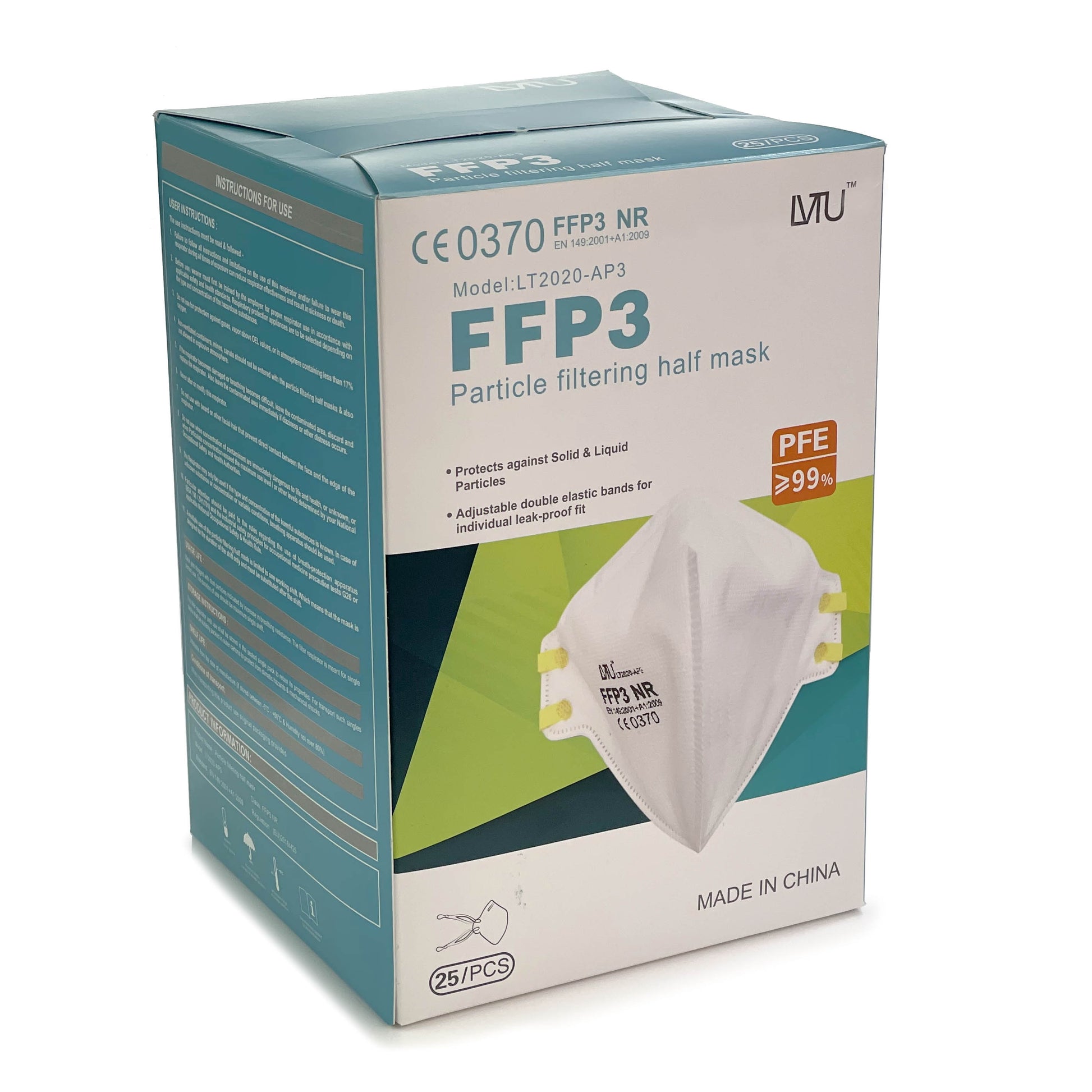 FFP3 Respirator Mask - Unvalved - Pack of 25 - Discontinued