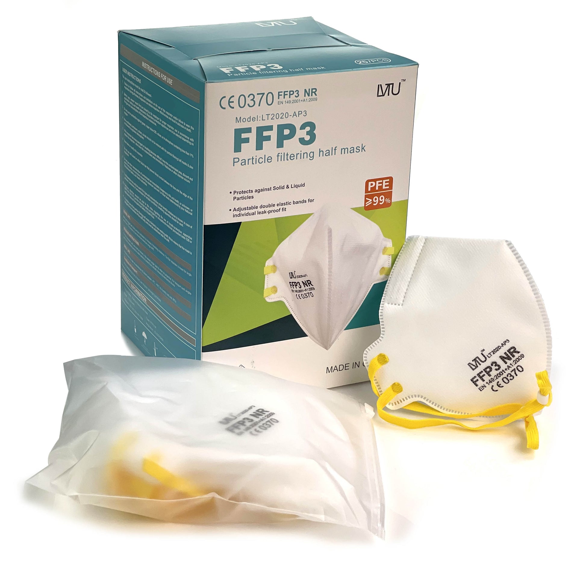 FFP3 Respirator Mask - Unvalved - Pack of 25 - Discontinued