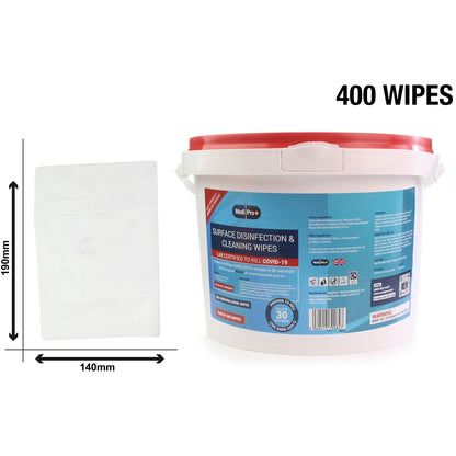 Surface Disinfectant Wipes - Antibacterial - Bucket of 400 - MediPro