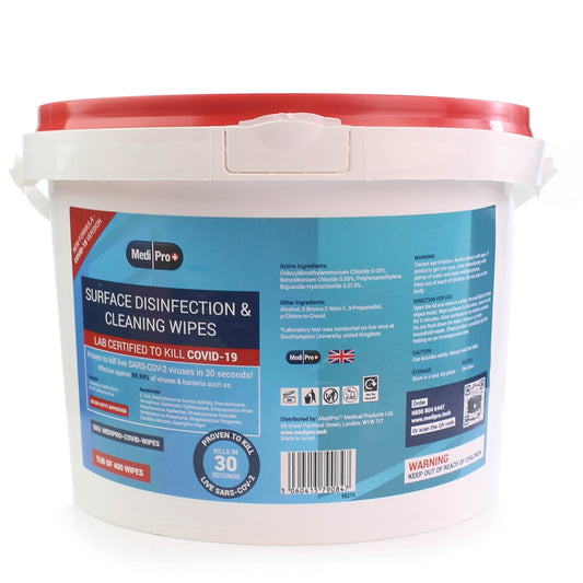 Surface Disinfectant Wipes - Antibacterial - Bucket of 400 - MediPro