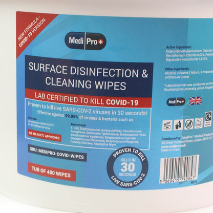 Surface Disinfectant Wipes - Antibacterial - Bucket of 400 - MediPro