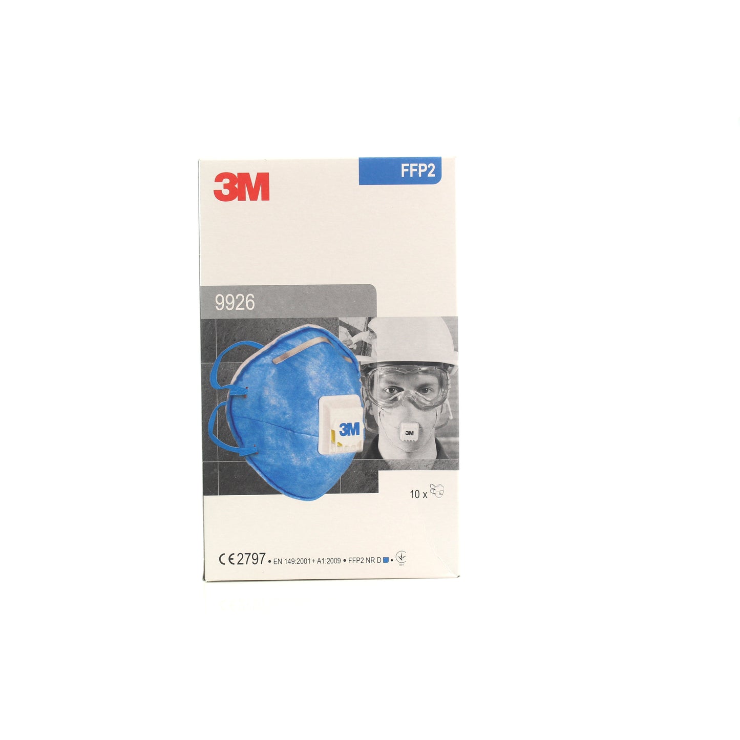 3M™ Particulate Respirator Face Mask FFP2 Valved - 9926 - Box of 10